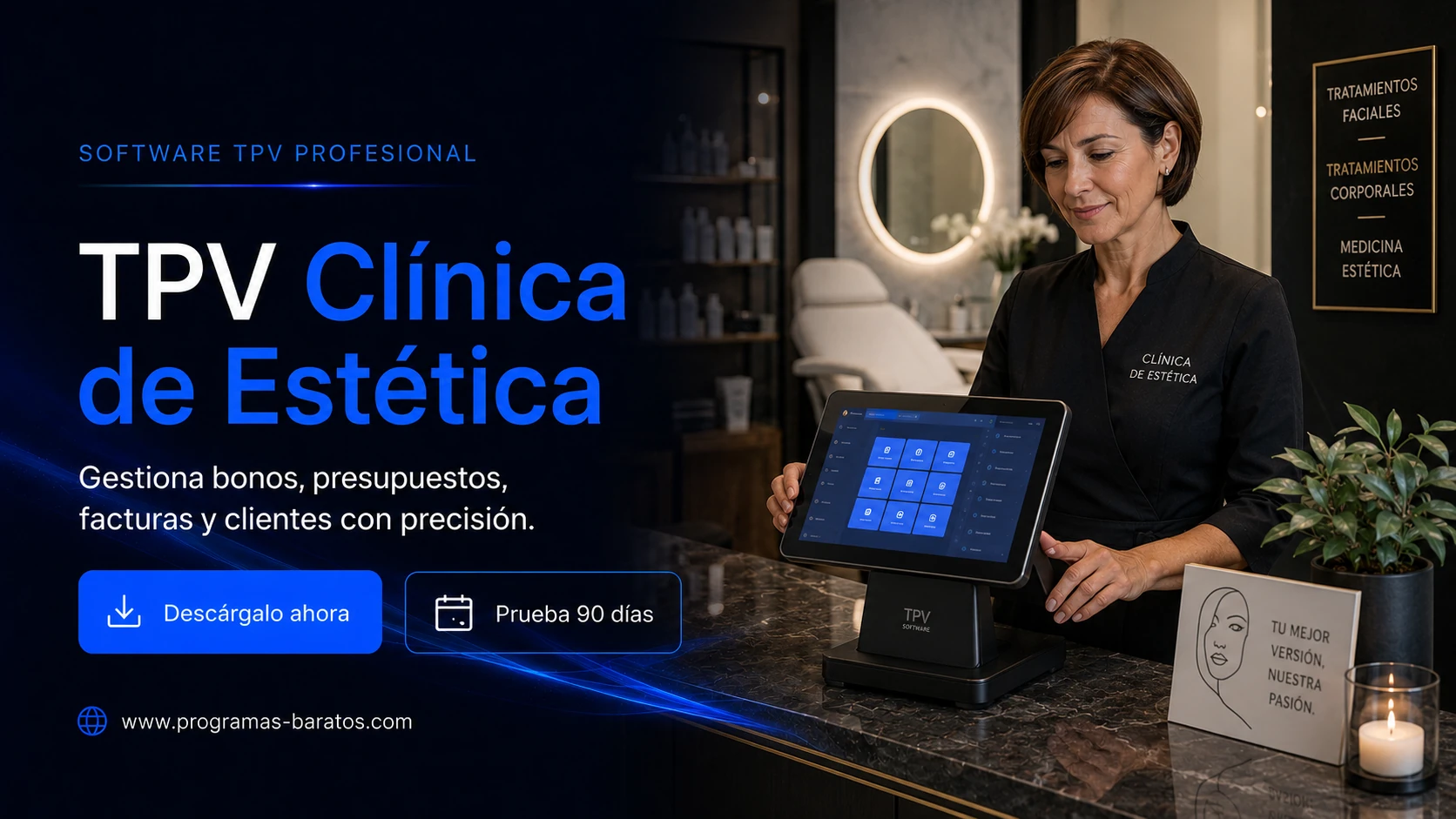 TPV para Clínica de Estética - descarga y prueba del programa