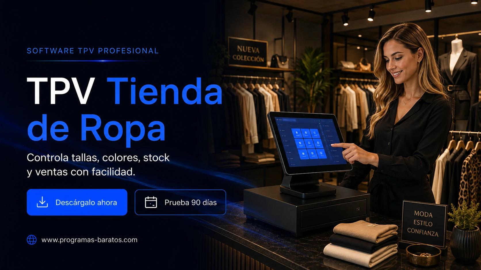 TPV para Moda, Tallas y Colores - descarga y prueba del programa
