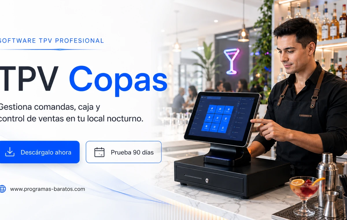 TPV para Copas y Discotecas: software de gestión para pubs, ocio nocturno y barras rápidas