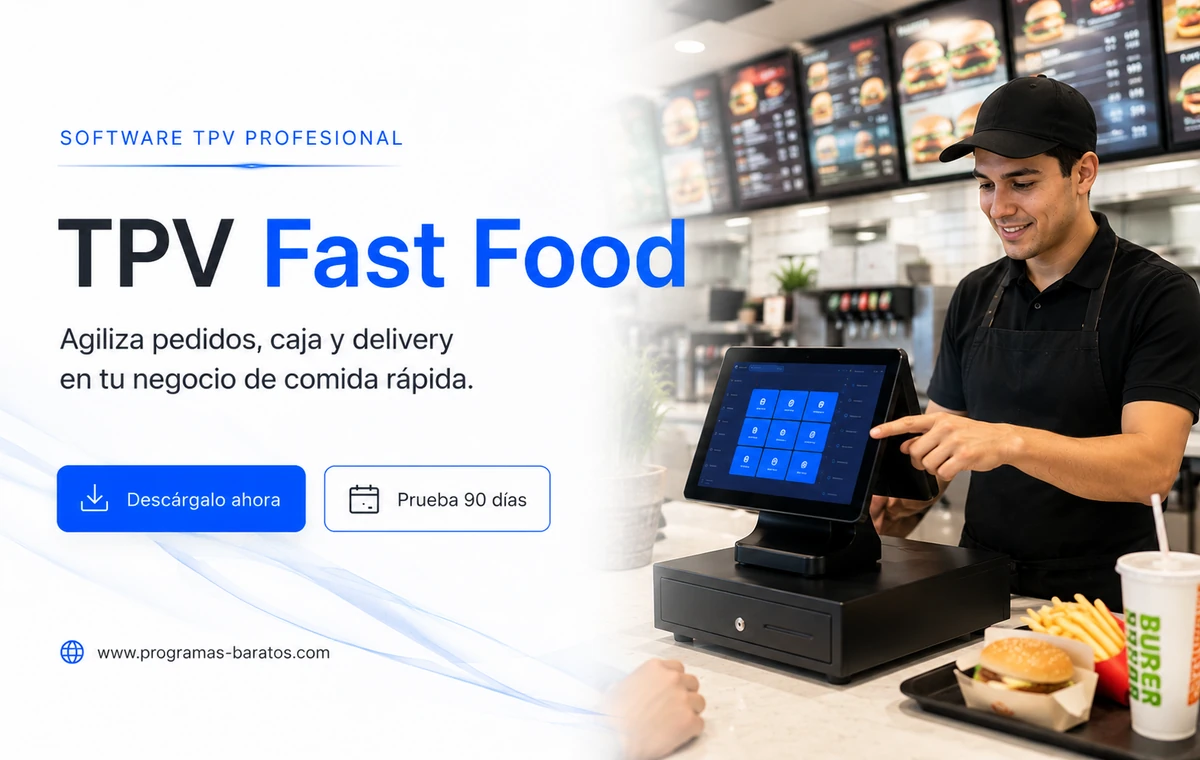 TPV para Fast Food: software de gestión para take away, delivery y comida rápida