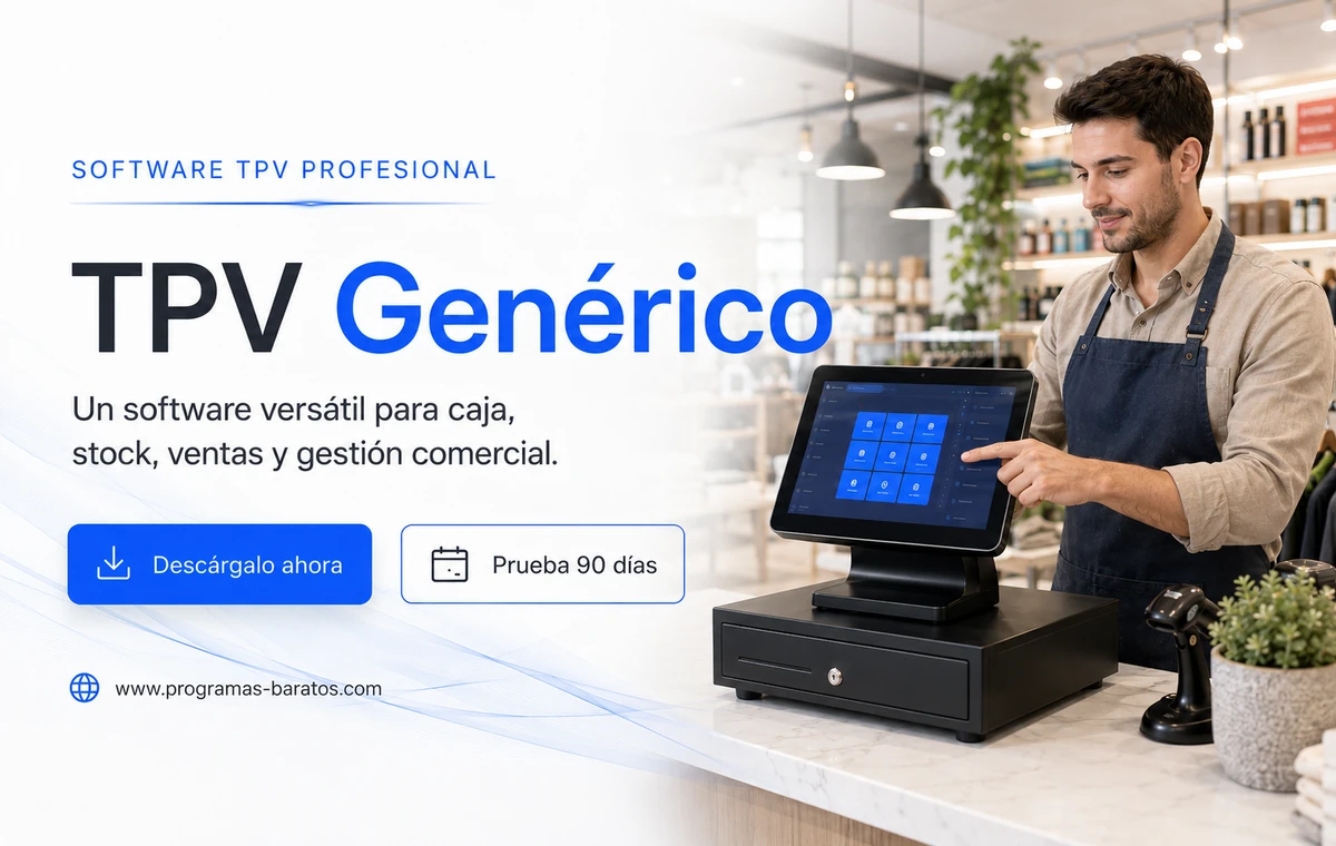 TPV Genérico: software de gestión para comercios y venta al por menor