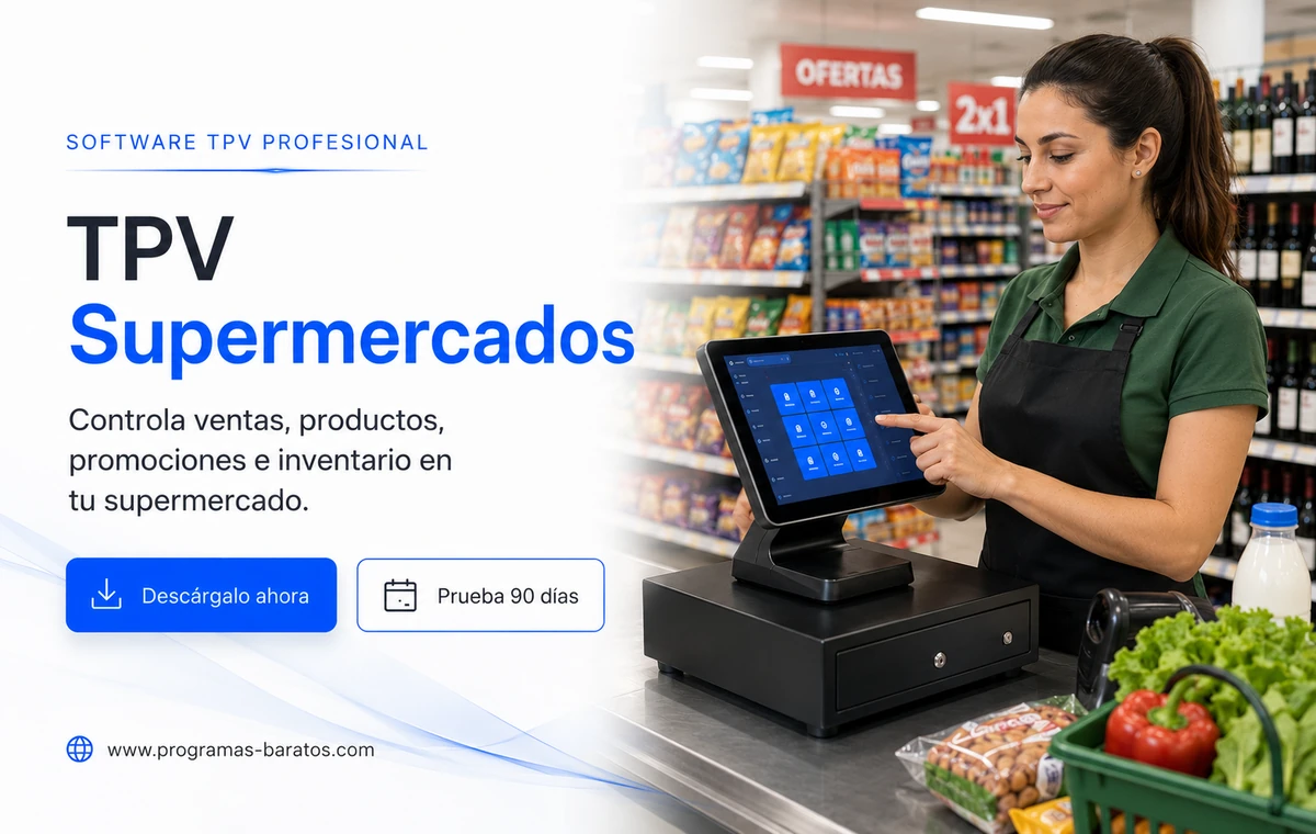 TPV para Supermercados: software de gestión para caja rápida, inventario y promociones